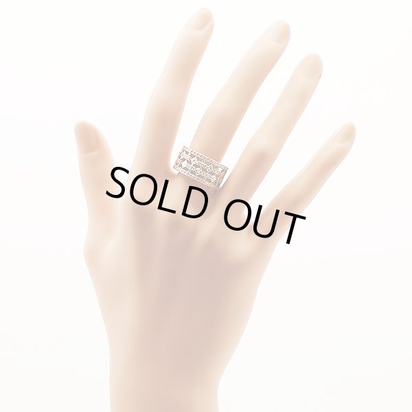 K18PG ダイアイリリング 0.90ct 8.40g　装着イメージ