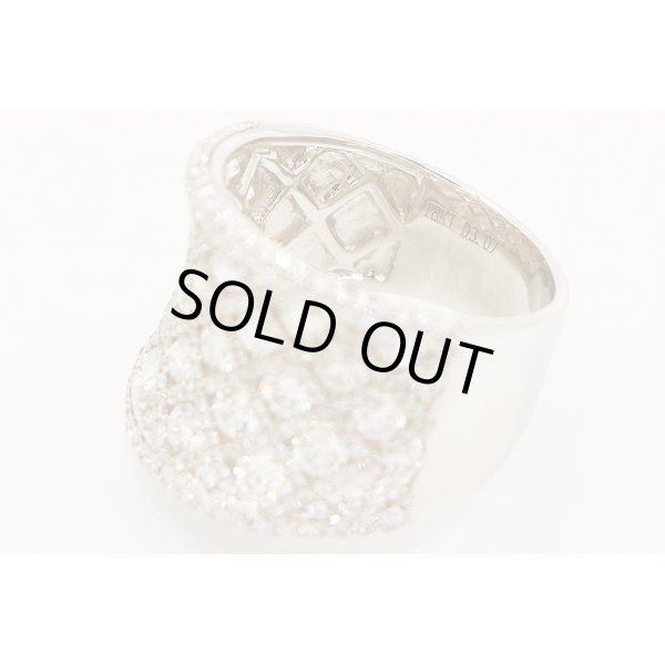 K18WG ダイアイリリング 3.07ct 9.70g　刻印(1)