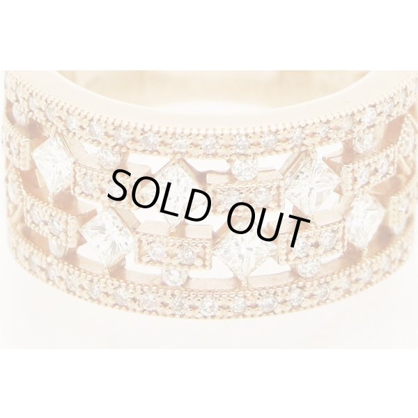 K18PG ダイアイリリング 0.90ct 8.40g　拡大