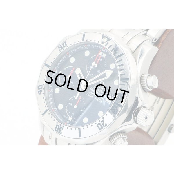 オメガ　シーマスター　クロノグラフ　２５９８．８０　紺文字盤　サイド拡大