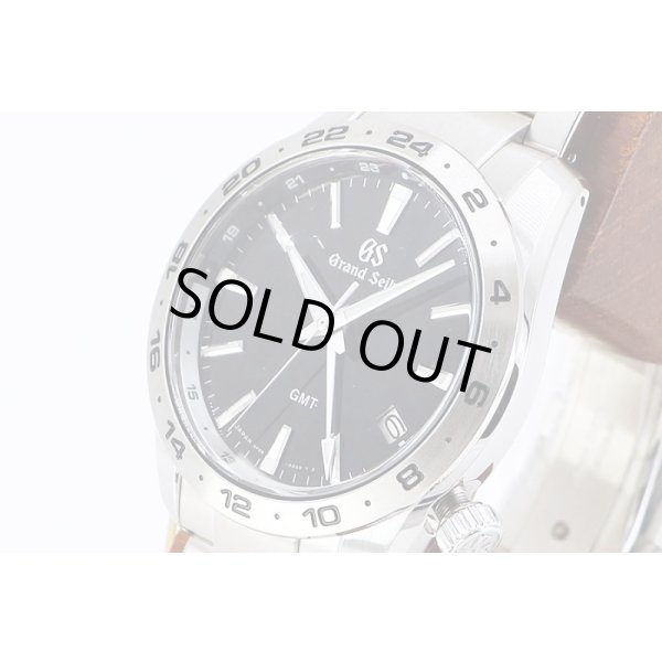 グランドセイコー　ＳＢＧＮ０２７　ＧＭＴ　９Ｆ８６－０ＡＫ０ 黒文字盤　サイド拡大