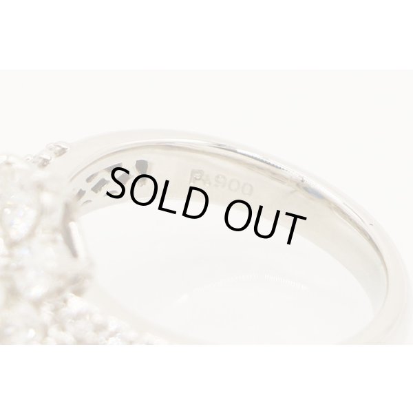 PT900 サファイアダイアイリリング 1.006ct 1.33ct 9.20g　刻印(1)