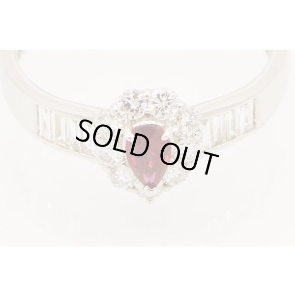 PT950 ルビーダイアイリリング 0.27ct 0.51ct 3.40g　拡大