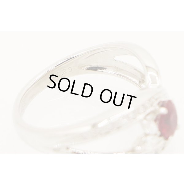 PT900 ルビーダイアイリリング 0.453ct 0.23ct 5.60g　刻印(2)