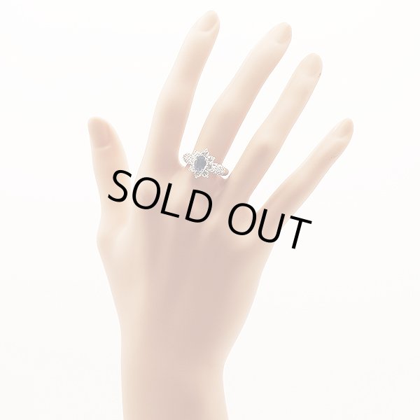 PT900 サファイアダイアイリリング 1.006ct 1.33ct 9.20g　装着イメージ