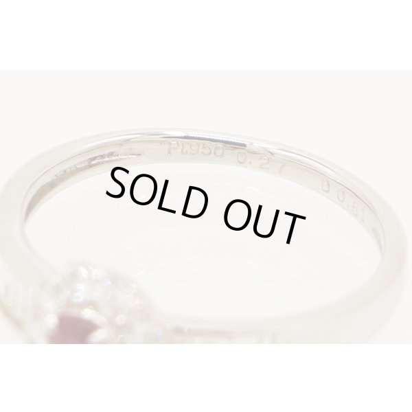 PT950 ルビーダイアイリリング 0.27ct 0.51ct 3.40g　刻印(1)