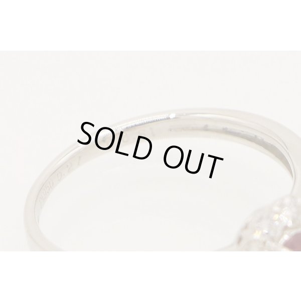 PT950 ルビーダイアイリリング 0.27ct 0.51ct 3.40g　刻印(2)