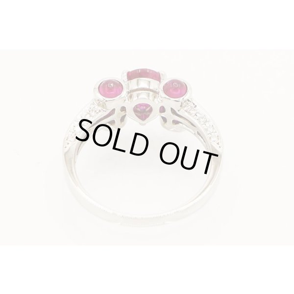 PT900 ルビーダイアイリリング 0.76ct 0.37ct 0.74ct 5.40g　内側