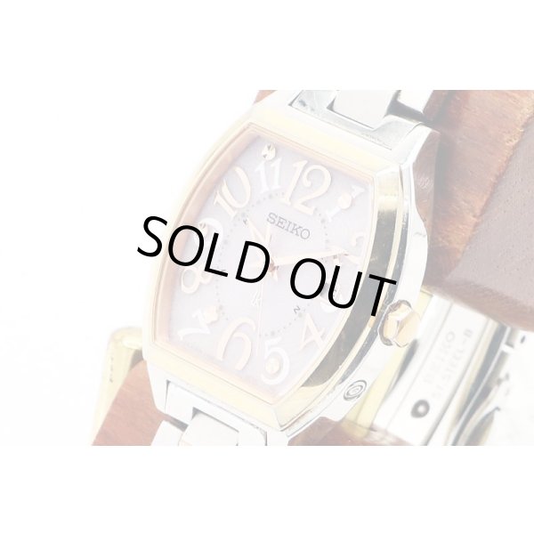 セイコー　ルキア　ＳＳＶＷ０４８　電波ソーラー　ピンク文字盤　サイド拡大