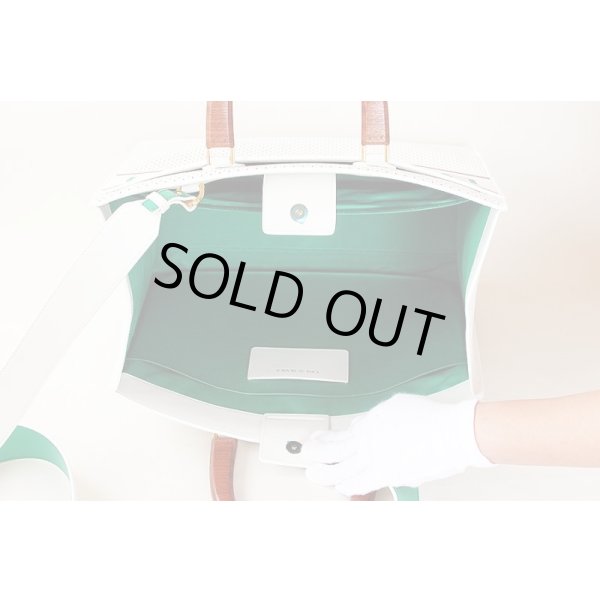 ブルガリ　ブルガリ×カサブランカ アプレテニストート 292331 ホワイト／グリーン　中身