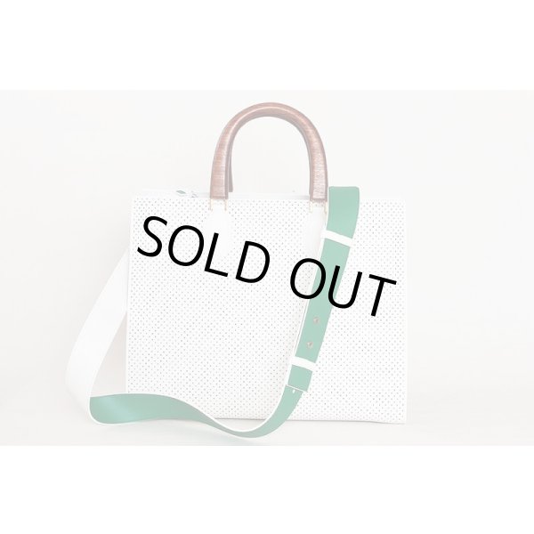 ブルガリ　ブルガリ×カサブランカ アプレテニストート 292331 ホワイト／グリーン　裏面