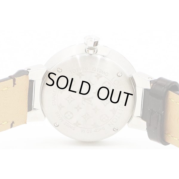 ルイヴィトン　タンブール　Ｑ１２ＭＧ　銀文字盤　８Ｐ　裏面拡大