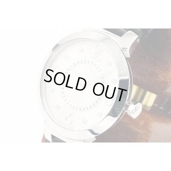 ルイヴィトン　タンブール　Ｑ１２ＭＧ　銀文字盤　８Ｐ　サイド拡大