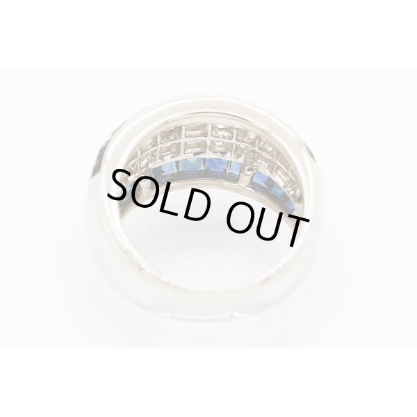 PT900 サファイアダイアイリリング 2.36ct 2.21ct 13.40g　内側