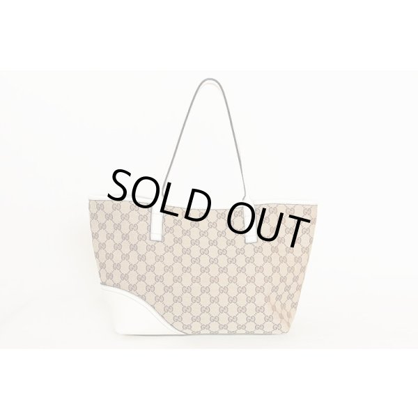 グッチ　トートバック 169946 000926 ベージュ／ホワイト　裏面