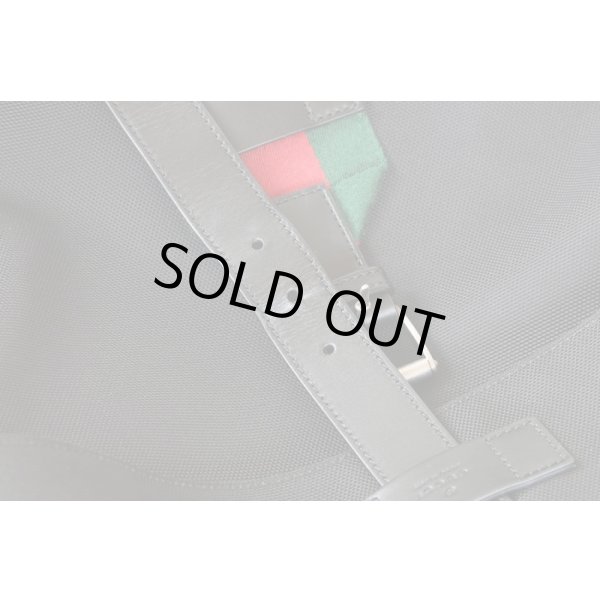 グッチ　シェリーライン リュックサック 619749 000926 ブラック　レザーベルト使用感