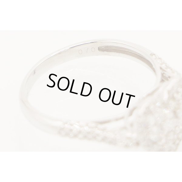 K18WG ダイアイリリング 0.70ct 3.10g　刻印(2)