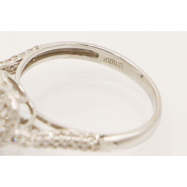 K18WG ダイアイリリング 0.70ct 3.10g　刻印(1)