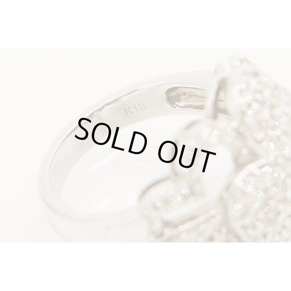 K18WG ダイアイリリング 1.24ct 7.80g　刻印(1)