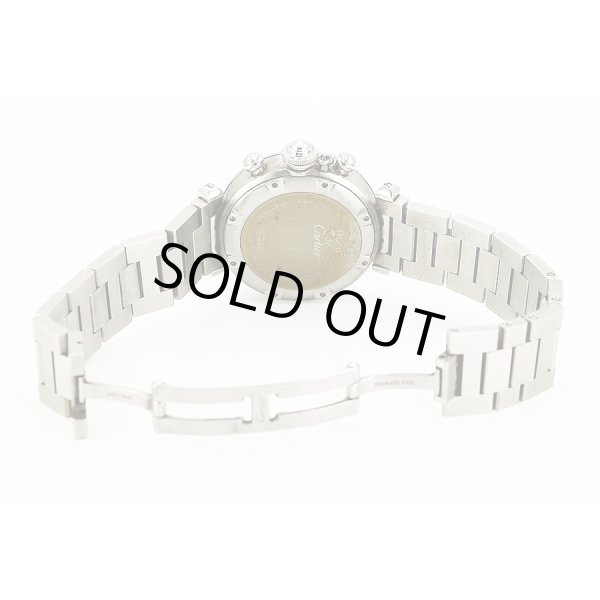 カルティエ　パシャＣ　クロノグラフ　２４１２　銀文字盤　黒インダイアル　ブレス