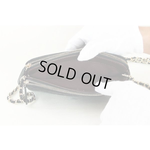 シャネル　チェーンウォレット AP0248 ブラック／GP金具　中身