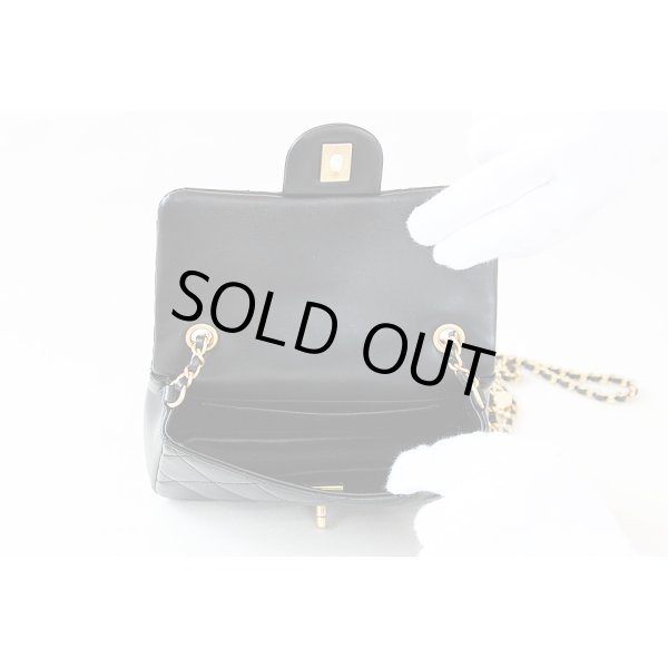 シャネル　ミニフラップバック AS3456 ブラック／GP金具（ハート付）　中身