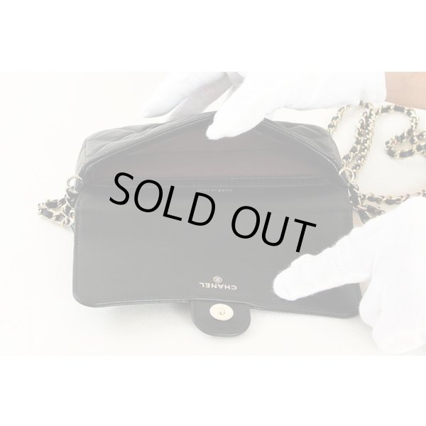 シャネル　フラップフォンケース AP2096 ブラック／ゴールド金具　中身