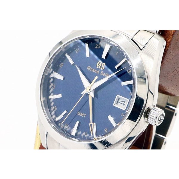 グランドセイコー　ＳＢＧＮ００９　ＧＭＴ　９Ｆ８６－０ＡＤ０ ９Ｆムーブ５０周年限定　紺文字盤　サイド拡大