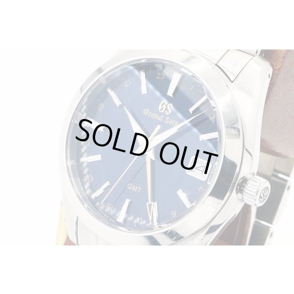 グランドセイコー　ＳＢＧＮ００９　ＧＭＴ　９Ｆ８６－０ＡＤ０ ９Ｆムーブ５０周年限定　紺文字盤　サイド拡大