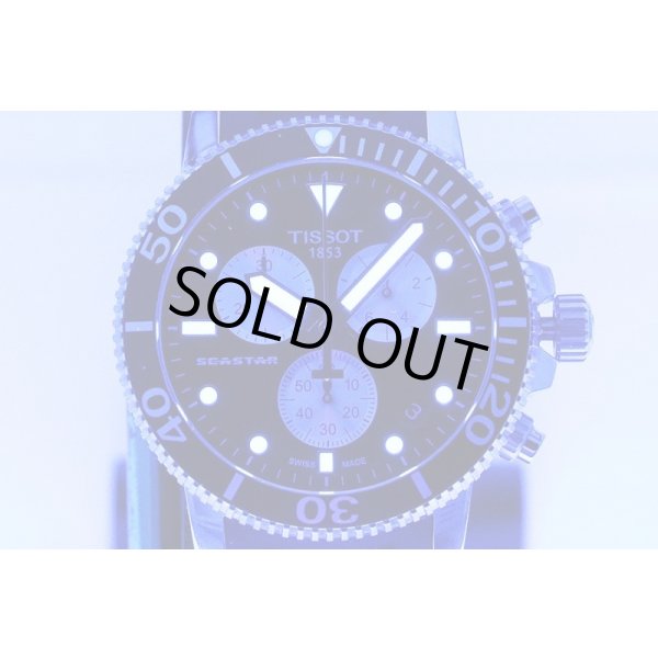 ティソ　シースター１０００　Ｔ１２０．４１７　黒文字盤　銀インダイアル　ライト