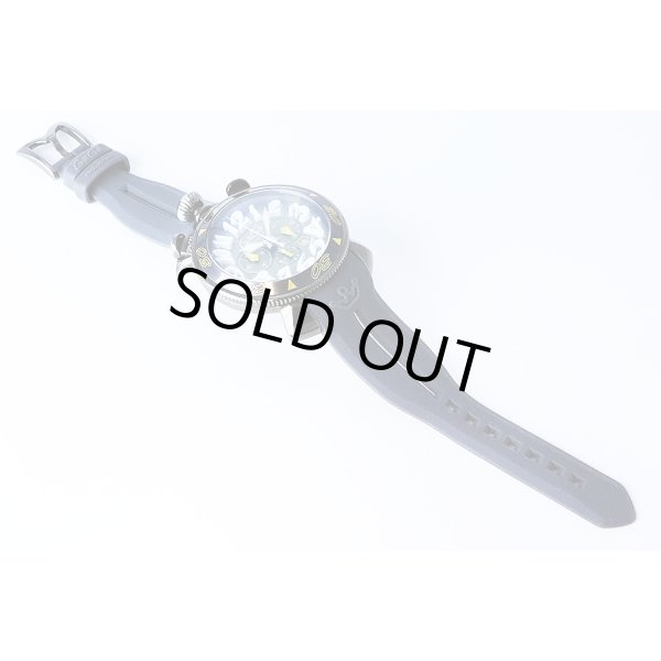 ガガミラノ　マニュアーレ　クロノグラフ　ＭＭ－４８　６０５４．６　グレー文字盤　ラバーベルト状態