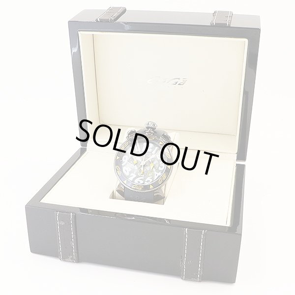 ガガミラノ　マニュアーレ　クロノグラフ　ＭＭ－４８　６０５４．６　グレー文字盤　箱