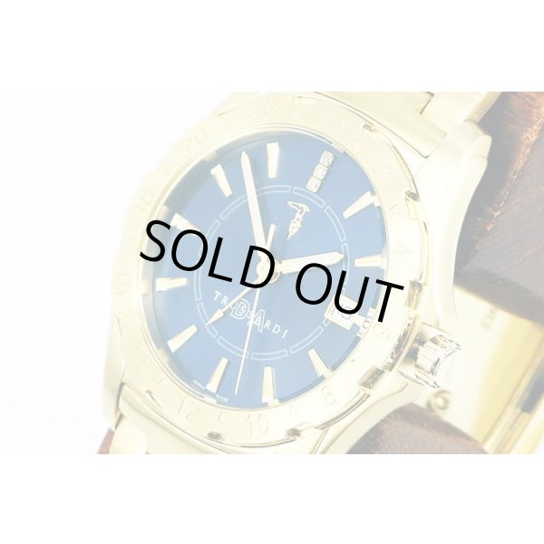 トラサルディ　ＴＲＤ－２８３２　ＧＭＴ　青文字盤　サイド拡大