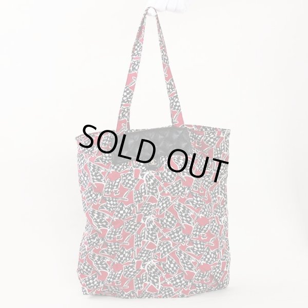 シャネル　エコバック マトラッセ チェーンショルダー ブラック／レッド／GP金具　エコバッグ