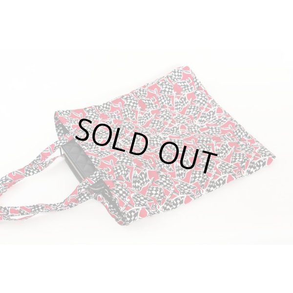 シャネル　エコバック マトラッセ チェーンショルダー ブラック／レッド／GP金具　エコバッグ裏面