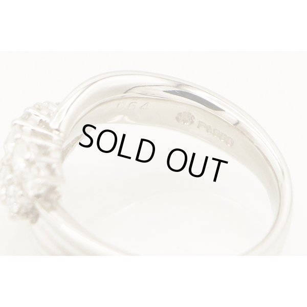 モニッケンダム　PT900 ダイアイリリング 0.64ct 7.50g　刻印