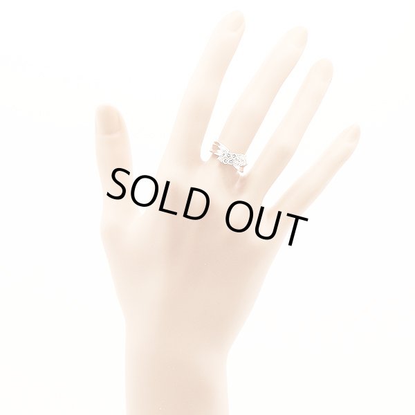 モニッケンダム　PT900 ダイアイリリング 0.64ct 7.50g　装着イメージ