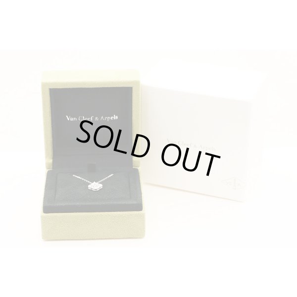 ヴァンクリーフ＆アーペル　750WG スウィート アルハンブラ ペンダント 0.08ct 3.50g　箱