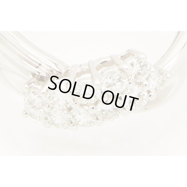 モニッケンダム　PT900 ダイアイリリング 0.64ct 7.50g　拡大