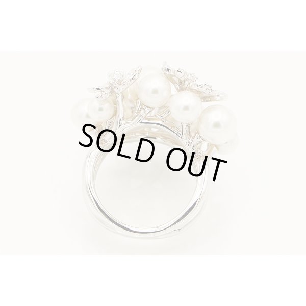 ミキモト　750WG パールダイアイリリング 0.50ct 17.50g　内側