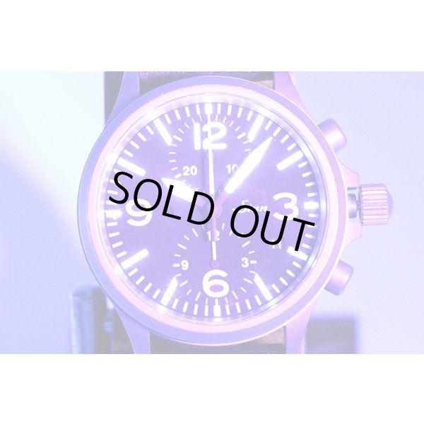 ジン　７５６　クロノグラフ　黒文字盤　ライト