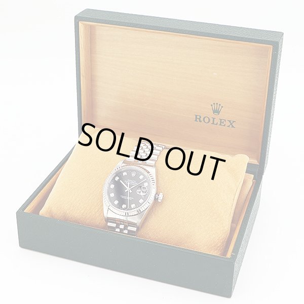 ロレックス　１６２３４Ｇ　Ｙ３１９７４３　黒文字盤　新１０Ｐ　（２００２年製）　箱