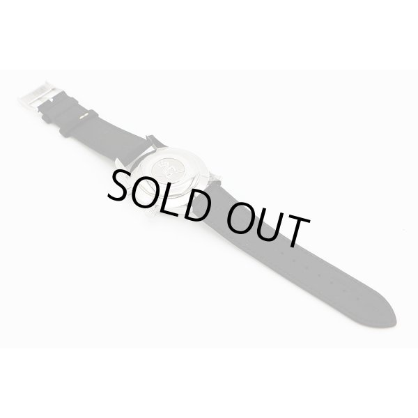 ロンジン　レジェンドダイバー　Ｌ３．６７４．４　黒文字盤　２ツリューズ　革ベルト状態　裏面