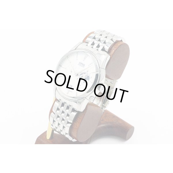 オリス　アートリエ　グリニッジミーンタイム　０１．６９０．６７９０　銀文字盤　サイド