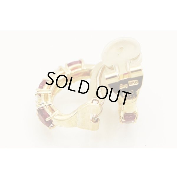 クイーン　750YG ルビーダイアイリイヤリング 1.02ct 0.94ct 1.03ct 0.94ct 5.60g　刻印