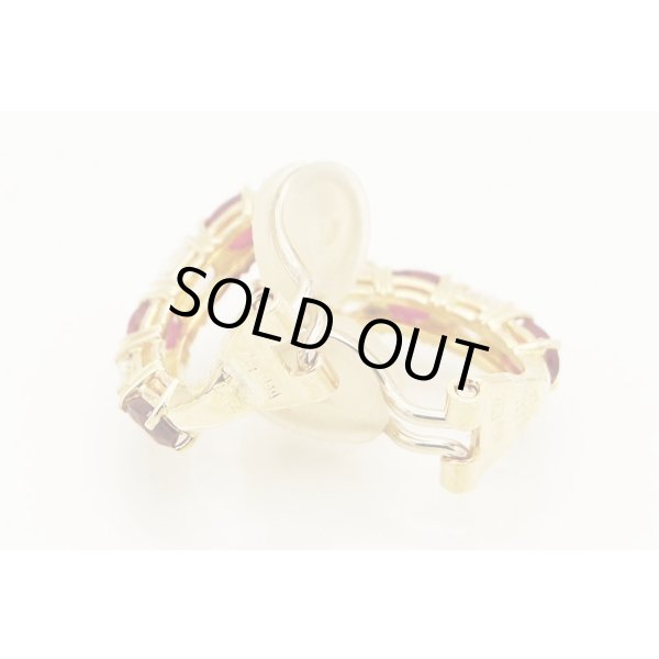 画像6: クイーン　750YG ルビーダイアイリイヤリング 1.02ct 0.94ct 1.03ct 0.94ct 5.60g (6)