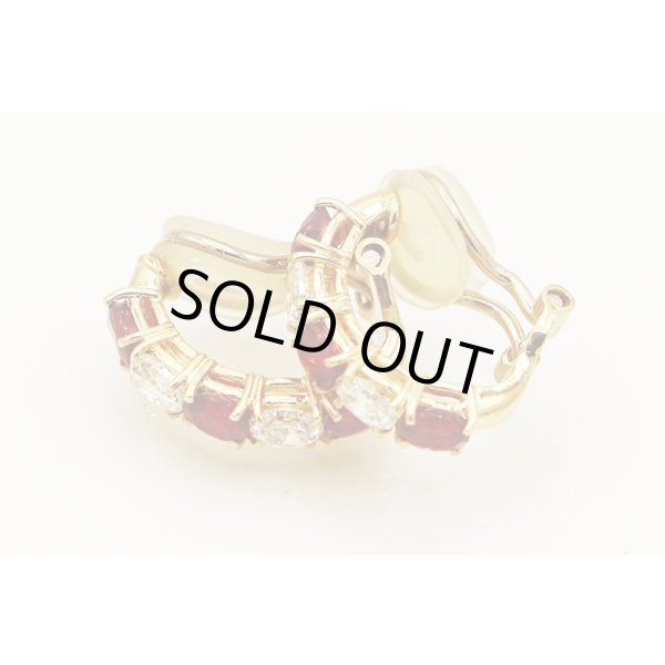 クイーン　750YG ルビーダイアイリイヤリング 1.02ct 0.94ct 1.03ct 0.94ct 5.60g　拡大