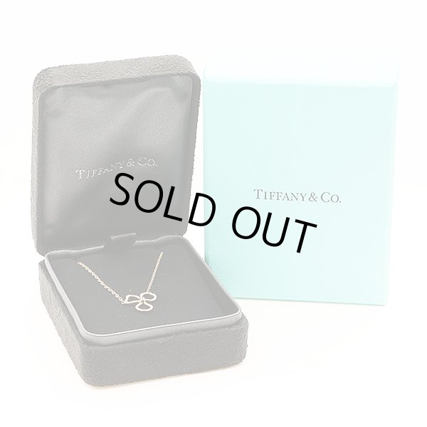 ティファニー　750PG ペーパーフラワー ダイアイリオープンフラワーネックレス 1.90g　箱