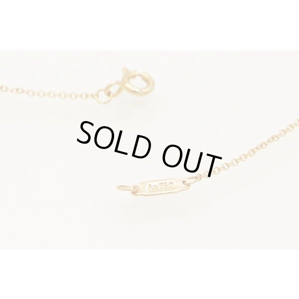 ティファニー　750PG ペーパーフラワー ダイアイリオープンフラワーネックレス 1.90g　刻印(2)