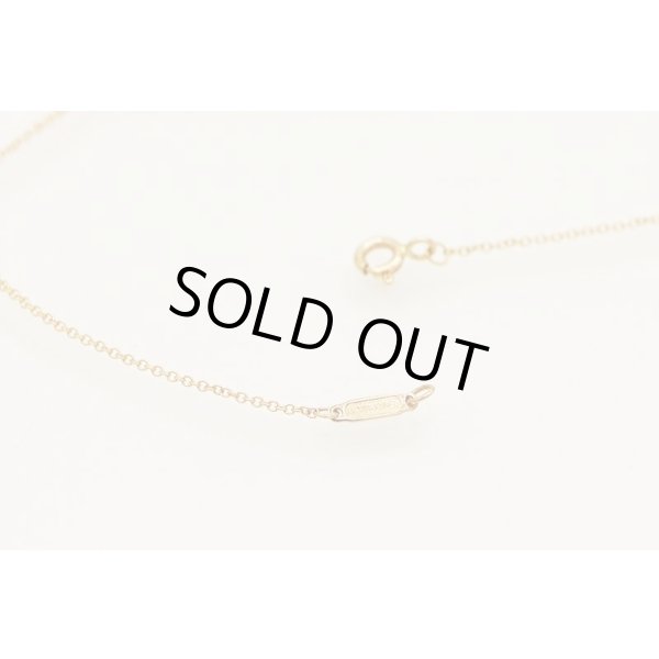 ティファニー　750PG ペーパーフラワー ダイアイリオープンフラワーネックレス 1.90g　留め具外したイメージ